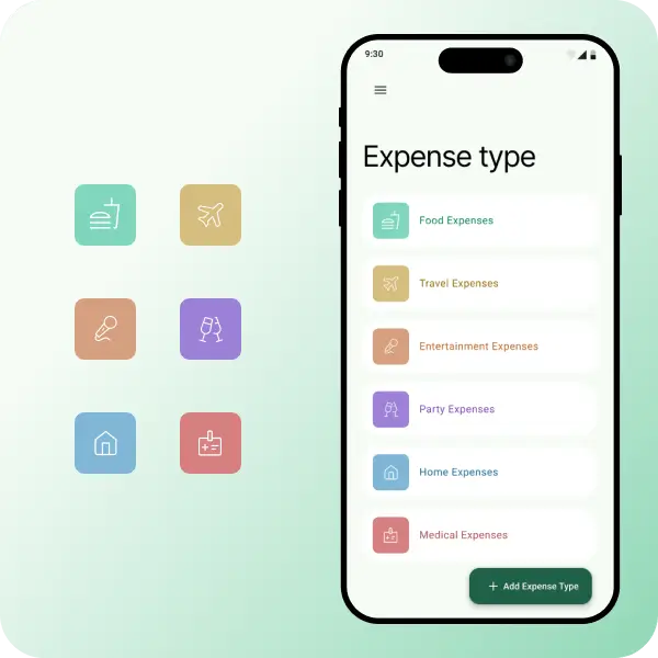 Walfin expense types