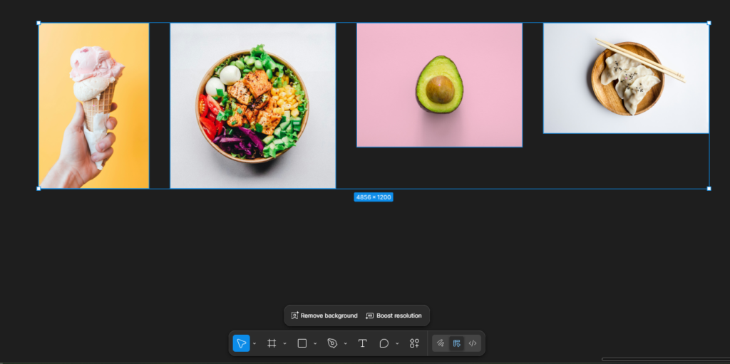Figma AI auto-recommendation when images are clicked
