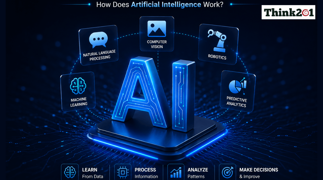 An abstract representation of AI transforming business landscapes and driving future advancements.